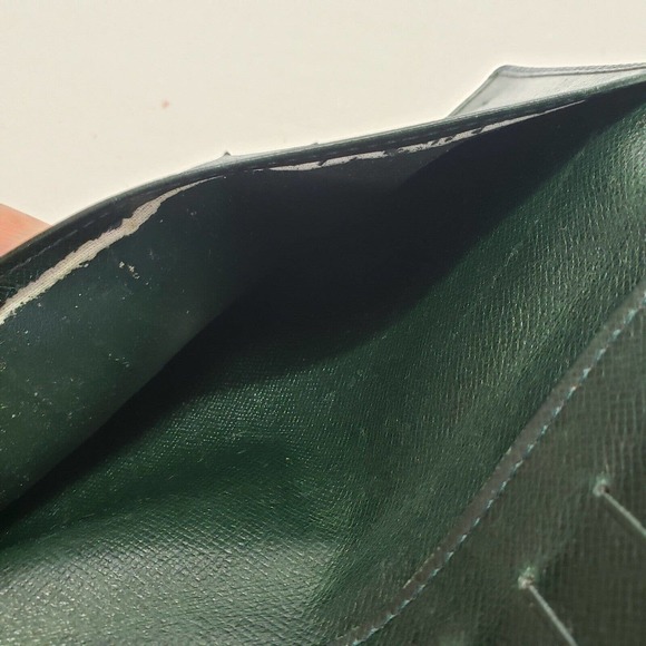Louis Vuitton Taiga Epicea Cartes Crédit Wallet Long Card Holder Green Leather - Picture 6 of 8